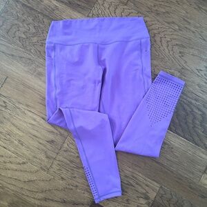Curves N Combatboots Purple seamless legging with mesh calf detail- size XL